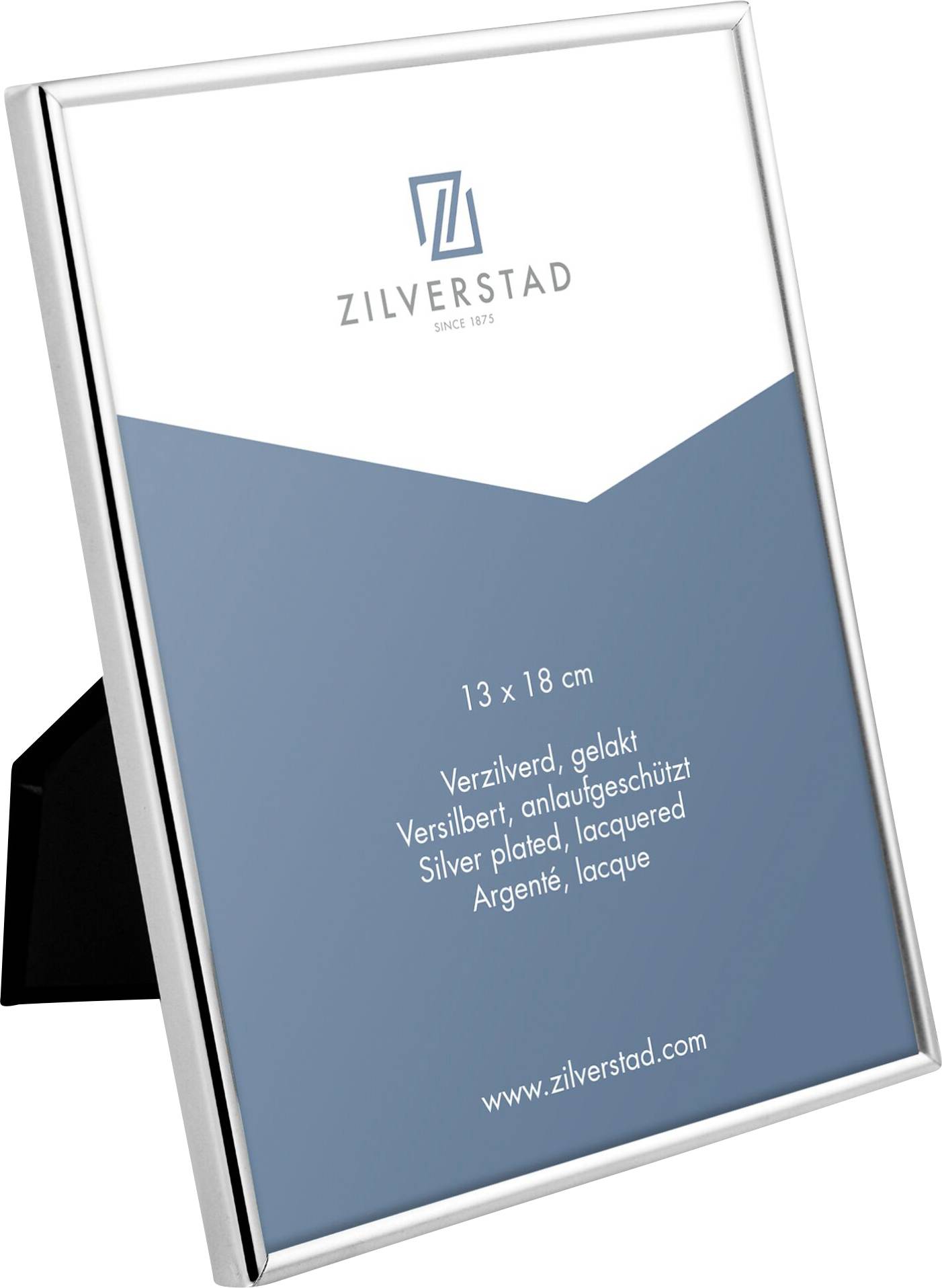 Zilveren fotolijst van Zilverstad voor foto's in formaat 13x18 cm, verzilverd en gelakt.