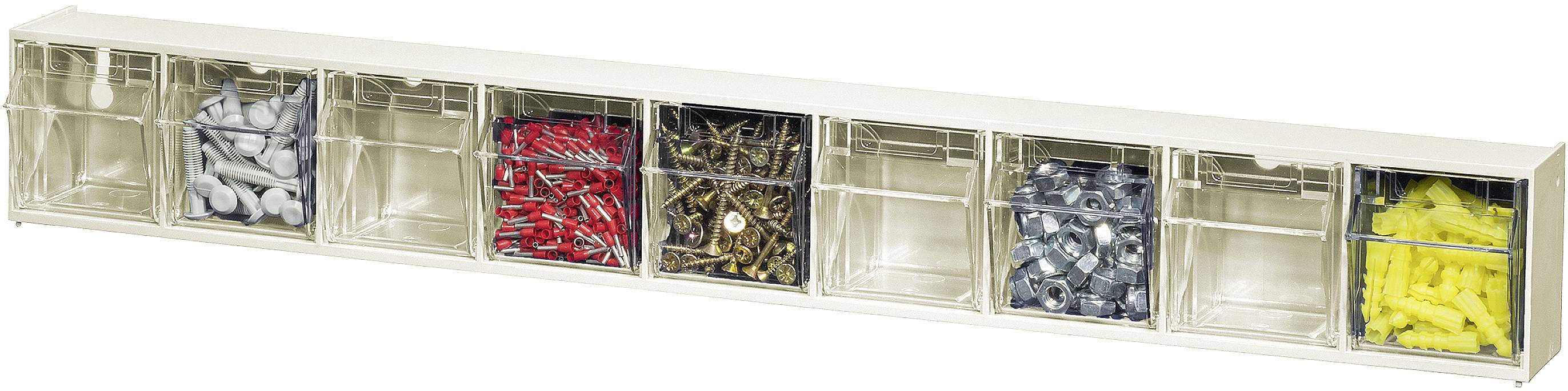 Allit 464451 Assortimentsbakken VarioPlus ProFlip (b x h x d) 600 x 240 x 200 mm Wit, Transparant 1 stuk(s)-1