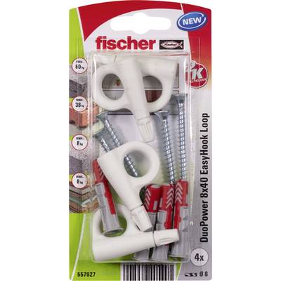 Fischer DuoPower 8x40 EasyHook Loop K (4) Plugassortiment   557927 1 set(s)