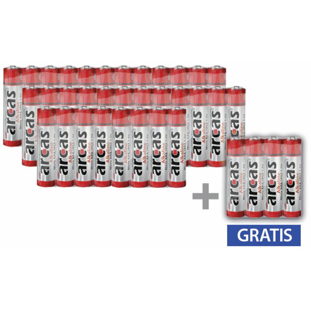 AAA batterij (potlood) Arcas Alkaline 1.5 V 36 stuk(s)