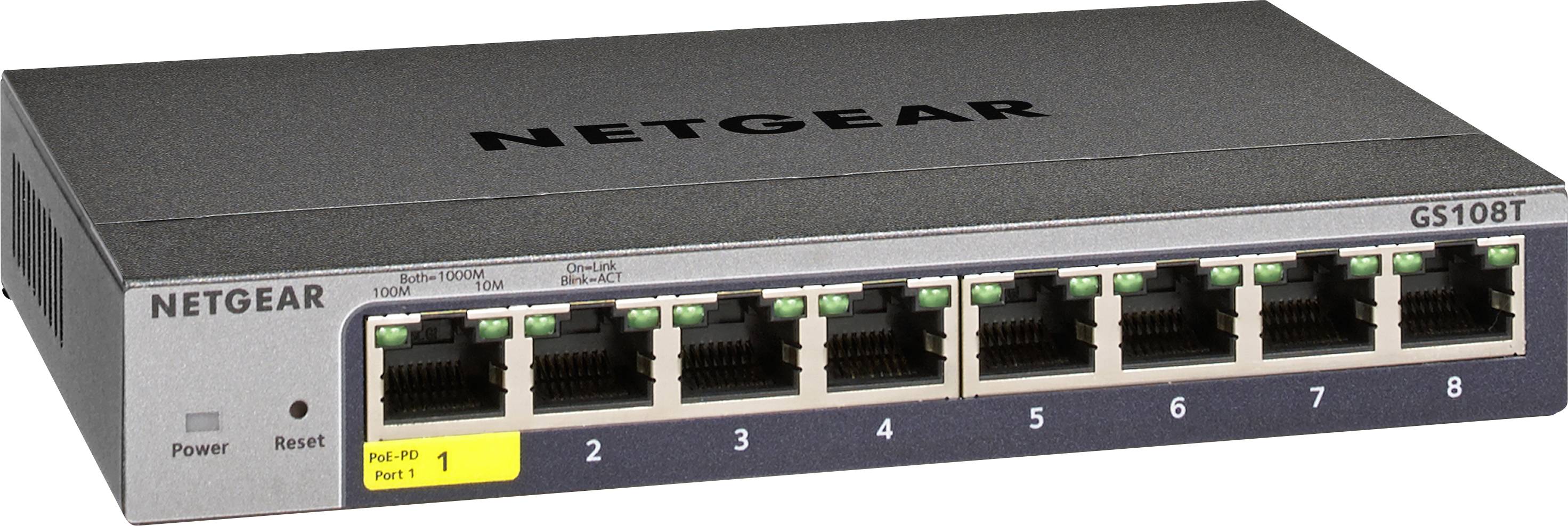 NETGEAR GS108T-300PES GS108Tv3 Netwerk switch 8 poorten 1 GBit/s-1