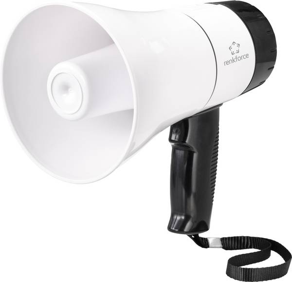Renkforce RF-MP-200 Megafoon Opnamefunctie, Met draagriem
