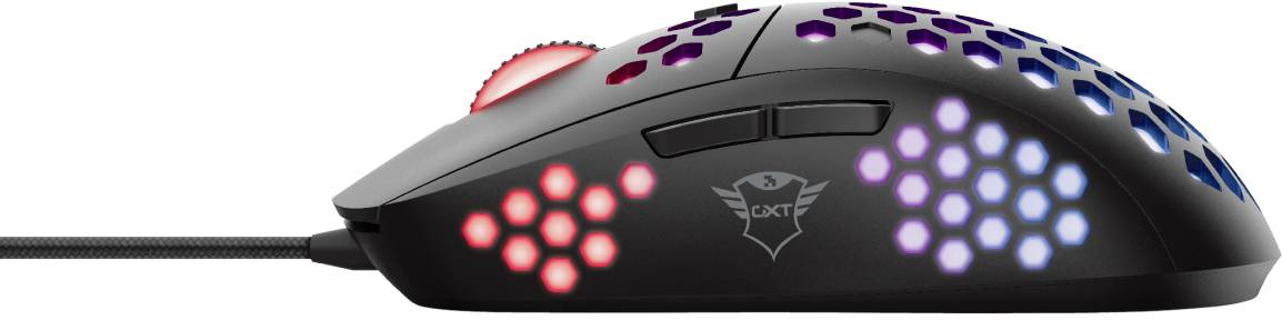 Trust GXT960 graphin lightweight Muis USB Zwart 6 Toetsen 200 dpi, 10000 dpi Verlicht-2