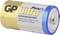 'GP Ultra Alkalische Batterij', maat C, 1,5V, goud-blauw behuizing, ideaal voor elektronische apparaten. Vrij van kwik en cadmium.