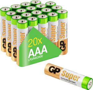 Conrad GP Batteries Super AAA batterij (potlood) Alkaline 1.5 V 20 stuk(s) aanbieding
