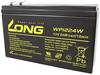 Long WP1224W Loodaccu 12 V 6 Ah Loodvlies (AGM) (b x h x d) 151 x 101 x 51 mm Kabelschoen 6.35 mm Geringe zelfontlading, Onderhoudsvrij