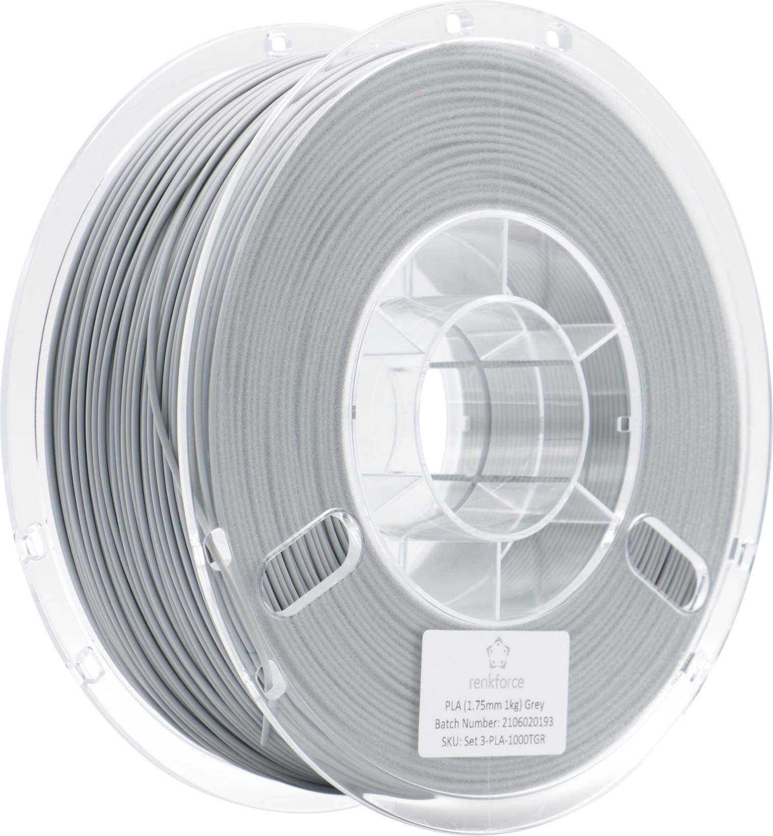 Renkforce RF-4738604 3D-skrivare Filament PLA-plast 1.75 mm Grå (matt) 1000 g