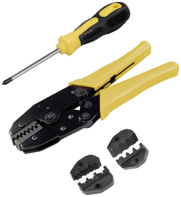 Maxtrack SW 17 L SW 17 L Krimpset Adereindhulzen, Connectoren (male), Kabelverbinders 0.5 tot 16 mm² Incl. verwisselbare krimpinserts