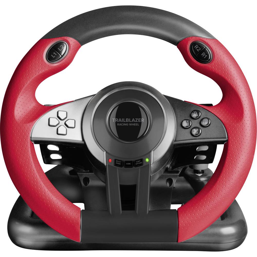 Image of SpeedLink TRAILBLAZER Racing Wheel Volante USB PlayStation 3, PlayStation 4, PlayStation 4 Slim, PlayStation 4 Pro, PC, Xbox One, Xbox One S Rosso/Nero incl.