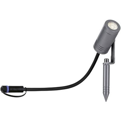 Tuinlamp met grondpen en flexibele hals, verlicht de grond. Ideaal voor buitenverlichting en het accentueren van tuingedeeltes.