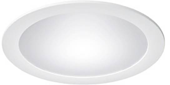 Witte ronde plafondlamp met een eenvoudige, moderne uitstraling en gelijkmatige lichtverspreiding in een minimalistisch design.
