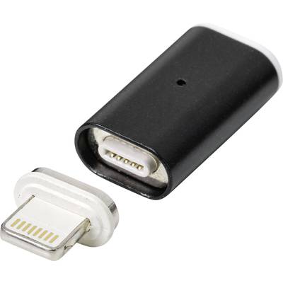 Renkforce Mobiele telefoon, Laptop Adapter [1x USB-C bus - 1x Apple dock-stekker Lightning] RF-4746078 Magnetische stekk