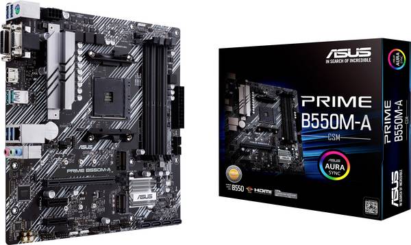 Asus PRIME B550M-A/CSM Moederbord Socket AMD AM4 Vormfactor Micro-ATX Moederbord chipset AMD® B550