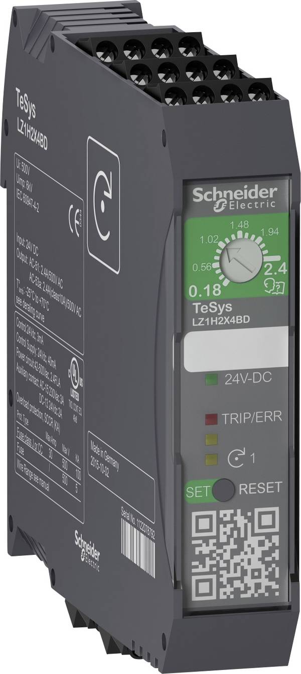 Schneider Electric LZ1H6X5BD LZ1H6X5BD Motorstarter Motorvermogen bij 400 V 3 kW Motorvermogen bij 230 V 1.5 kW Nominale stroom 9 A