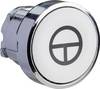 Schneider Electric ZB4BA145 ZB4BA145 Frontelement voor druktoets Terugstelbaar (Ø) 22 mm T Chroom, Wit 1 stuk(s)
