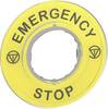 Schneider Electric ZBY9320 ZBY9320 Onderlegring Voor noodstop (Ø) 60 mm EMERGENCY STOP Zwart 5 stuk(s) Piece