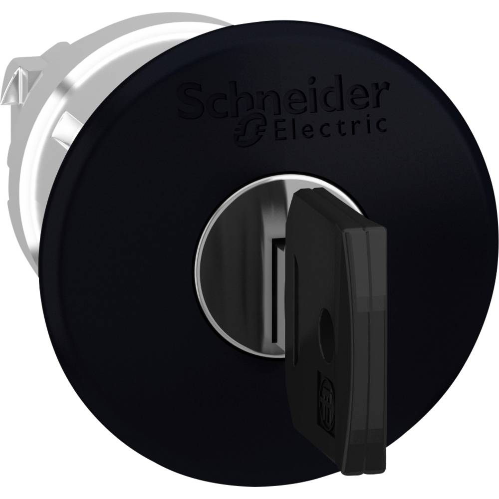 Schneider Electric ZB4BS12 Frontelement voor druktoets Terugstelbaar, Vergrendelbaar (Ø) 22 mm Zonder markering Chroom, Zwart 1 stuk(s)