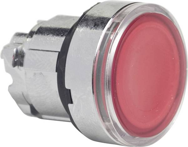Schneider Electric ZB4BH043 ZB4BH043 Frontelement voor lichtdruktoets Verlicht (Ø) 22 mm Zonder markering Chroom, Rood 1 stuk(s) Piece
