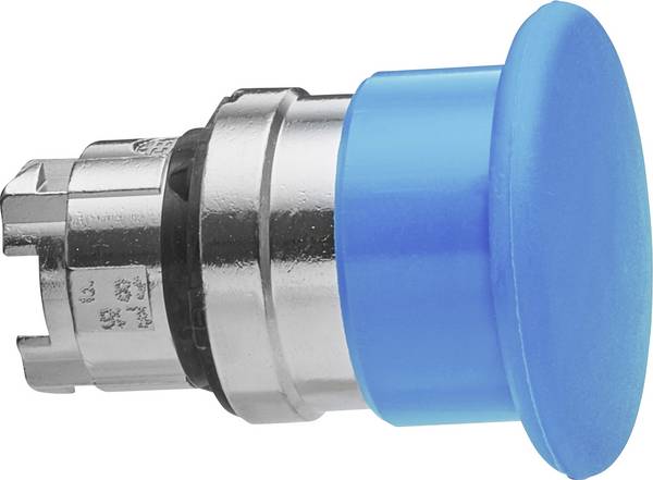 Schneider Electric ZB4BC6 ZB4BC6 Frontelement voor druktoets Terugstelbaar (Ø) 22 mm Zonder markering Chroom, Blauw 1 stuk(s) Piece