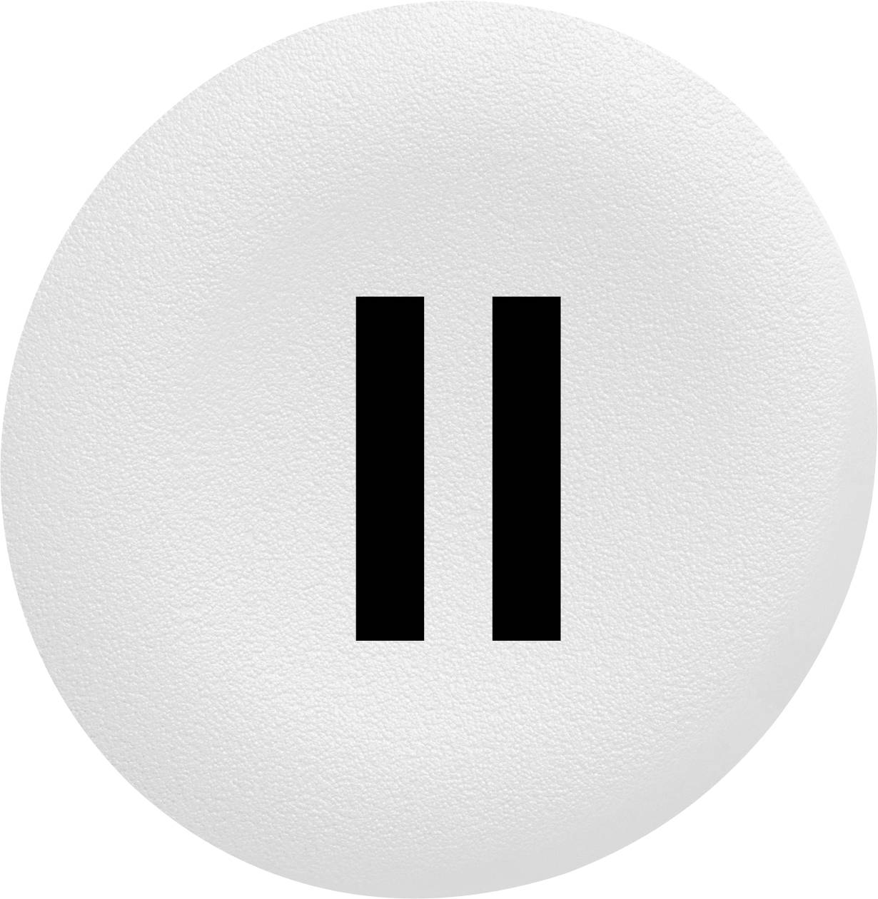 Symbool van een pauzeteken op een witte achtergrond.