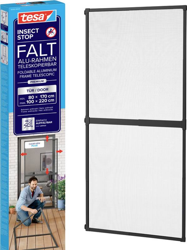 tesa FALT 55415-00001-00 Vliegenhor voor deur    Antraciet 1 stuk(s)