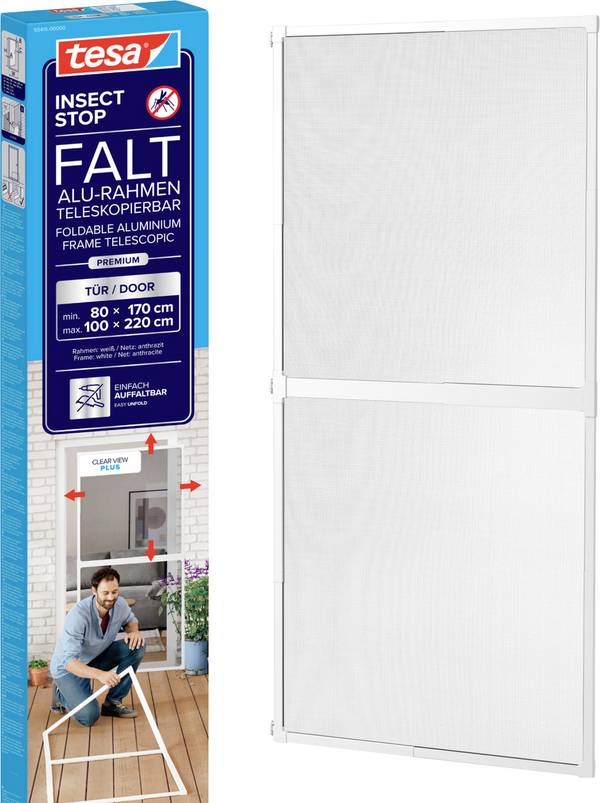 tesa FALT 55415-00000-00 Vliegenhor voor deur    Wit 1 stuk(s)
