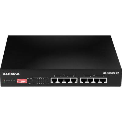 EDIMAX GS-1008PL V2 Netwerk switch  8 poorten 10 / 100 / 1000 MBit/s PoE-functie 