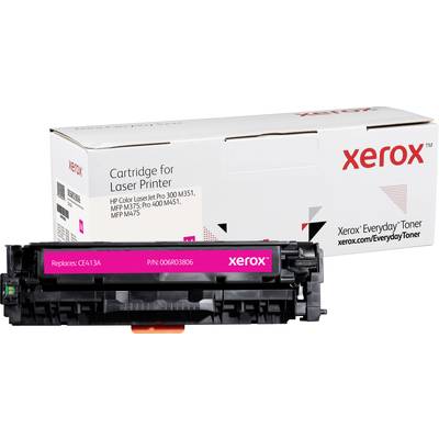 Xerox magenta tonercartridge voor HP laserprinter met verpakking. Opdruk: 'Vervangt CE413A', 'P/N: 006R03806'.