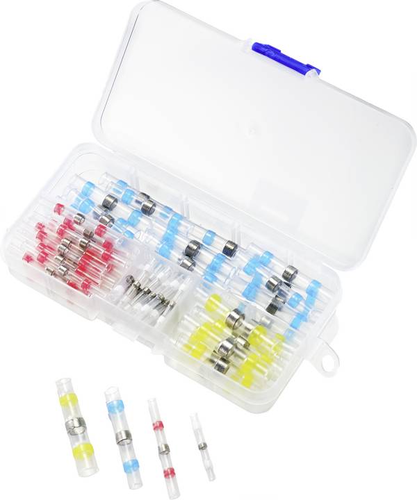 TRU COMPONENTS TC-9508160 Stootverbinder Assortimentsbox, Incl. kabelschoen (rond) 6 mm² 6 mm² Volledig geïsoleerd Wit, Rood, Blauw, Geel 1 stuk(s)