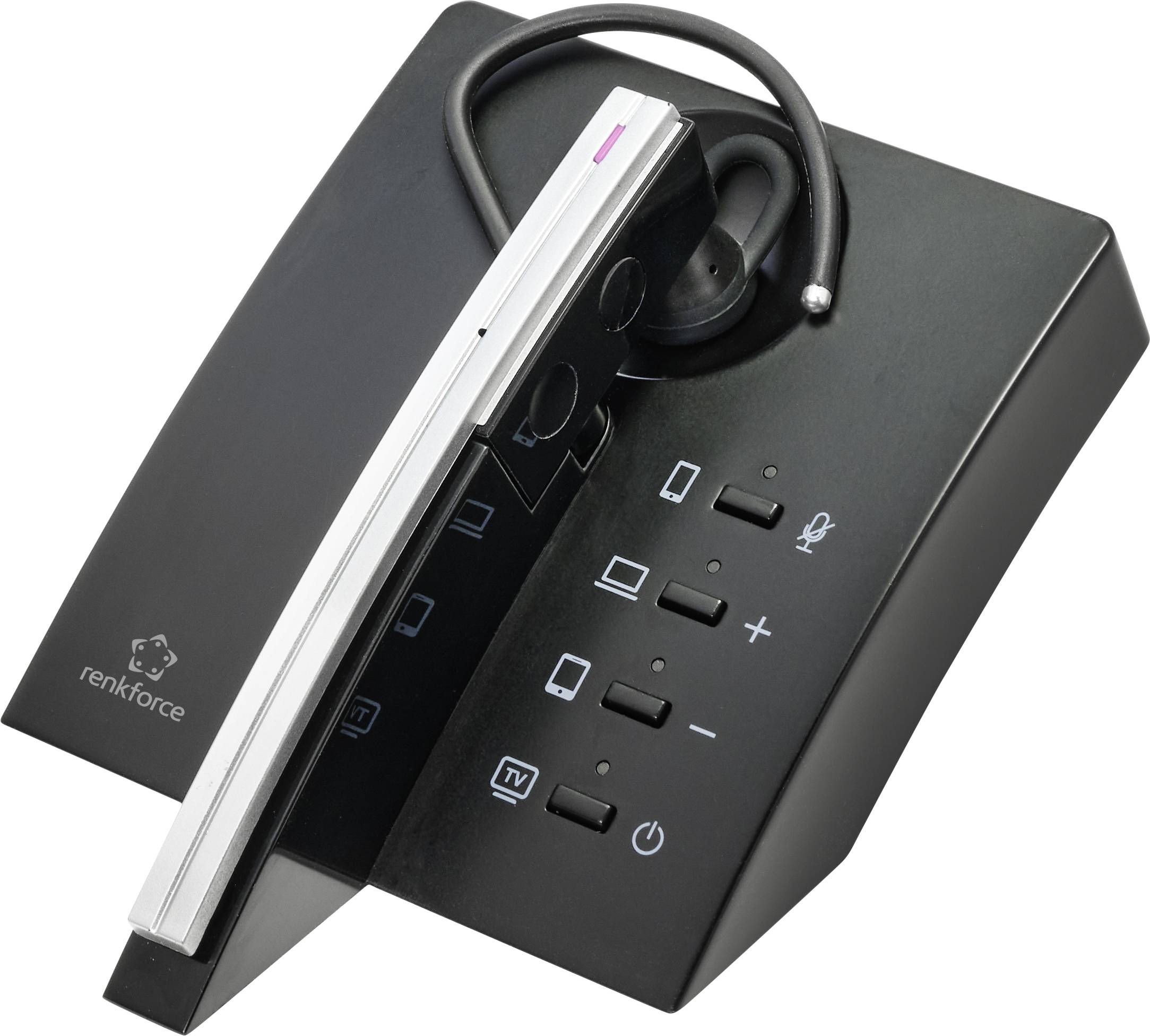 Renkforce RF-WE-510 Bluetooth Telefon In-ear headset Volymkontroll Svart