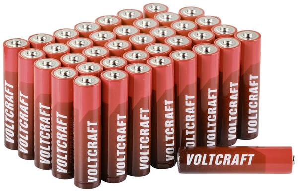 VOLTCRAFT Industrial LR03 AAA batterij (potlood) Alkaline 1300 mAh 1.5 V 40 stuk(s)