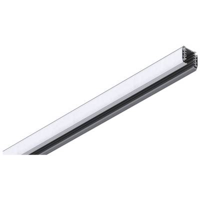 Een minimalistische, lineaire LED-verlichting met een zilveren behuizing en een translucente afdekking, geschikt voor moderne binnenverlichting.
