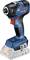 Bosch accuschroefmachine in blauw-zwart met rode details. Professioneel model zonder geplaatste accu.