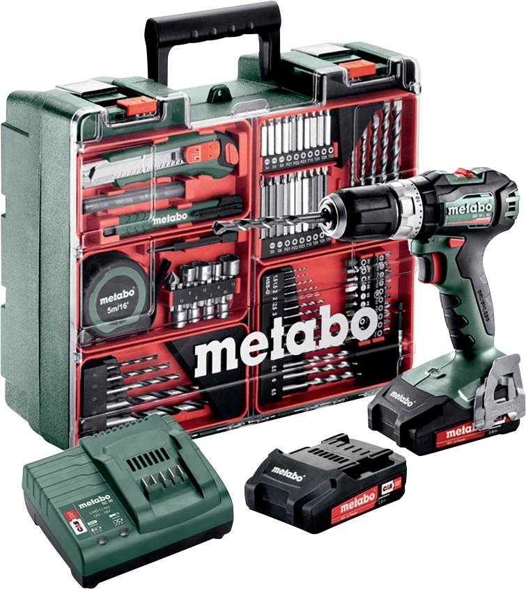 Metabo SB 18 L BL SET Accu-klopboor/schroefmachine Incl. 2 accu's, Incl. lader, Incl. accessoires, Incl. koffer ? Conrad