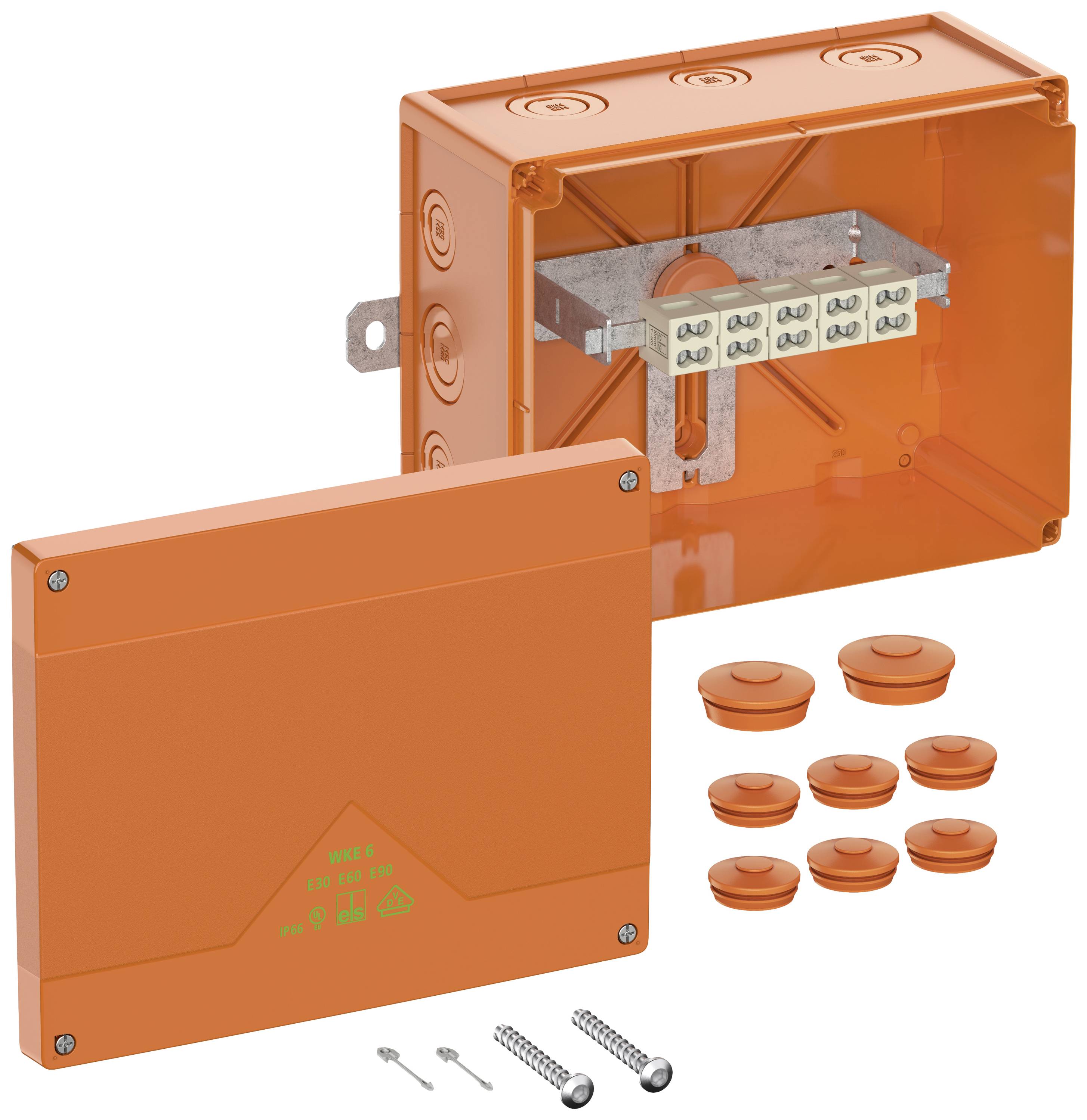 Spelsberg WKE 6 - Duo 5 x 10q Aftakkast (l x b x h) 250 x 200 x 120 mm Oranje IP66 1 stuk(s)