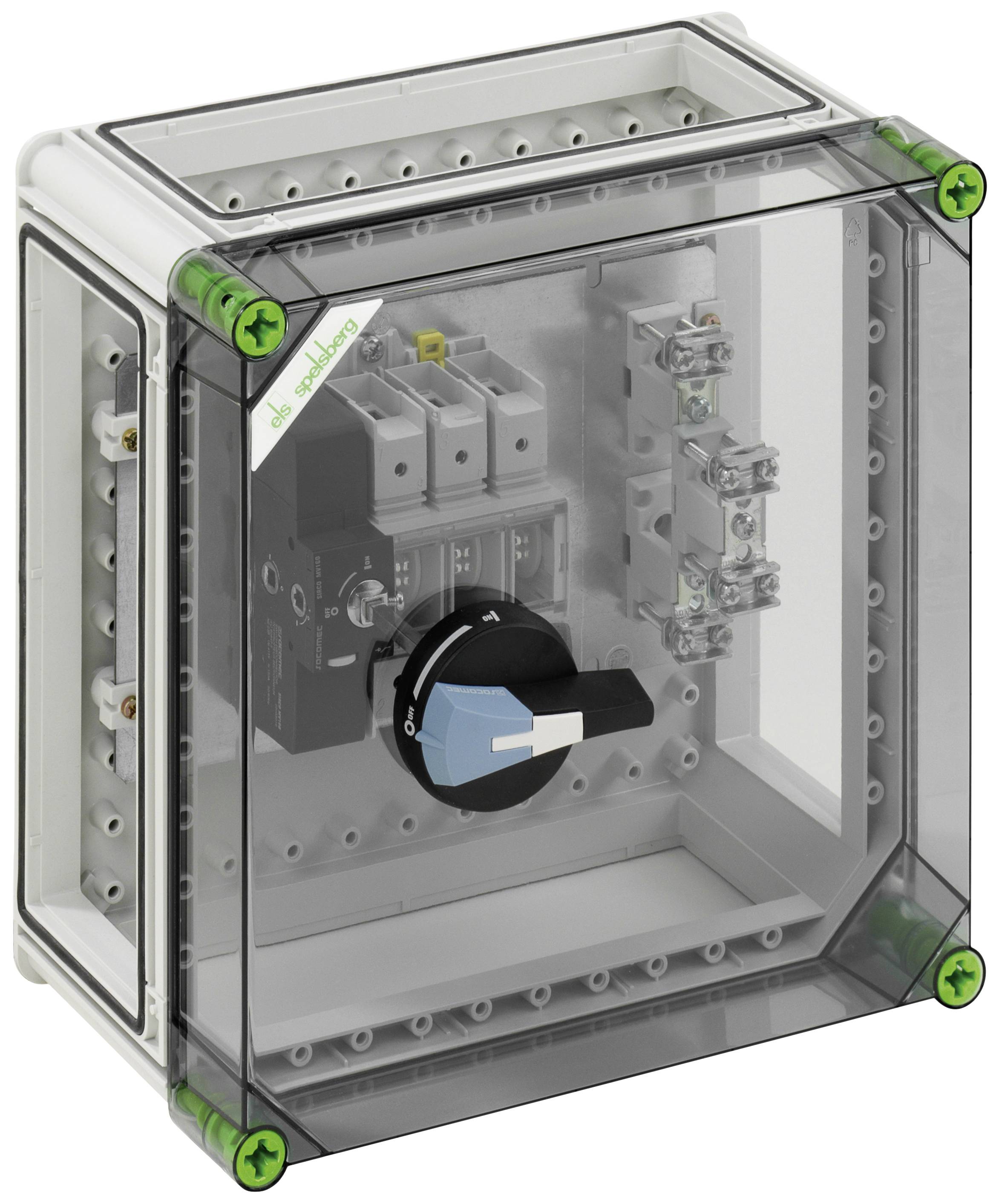 Spelsberg GTE 216 Belastingscheidingsschakelaar 1 stuk(s) Schakelspanning (max.): 690 V/AC (b x h x d) 320 x 320 x 179 mm Piece