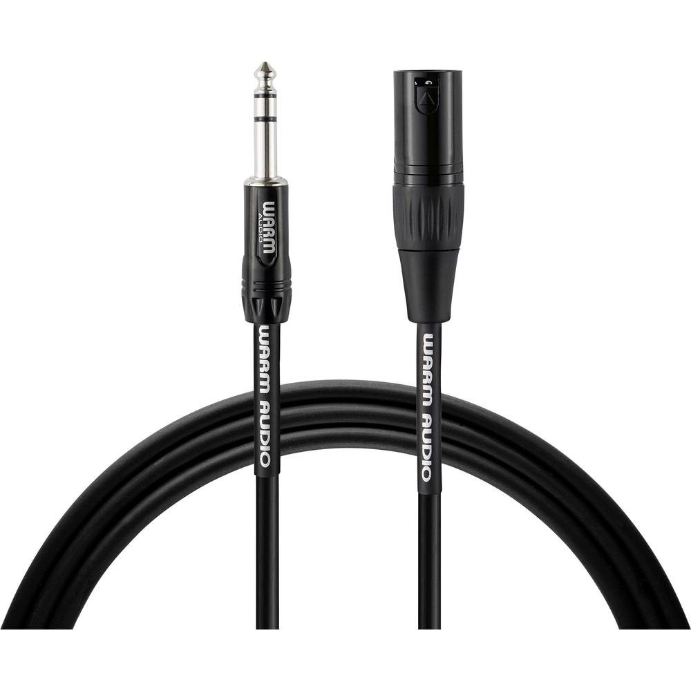 Warm Audio Pro Series XLR Verbindingskabel [1x XLR-stekker - 1x Jackplug male 6,3 mm] 0.90 m Zwart