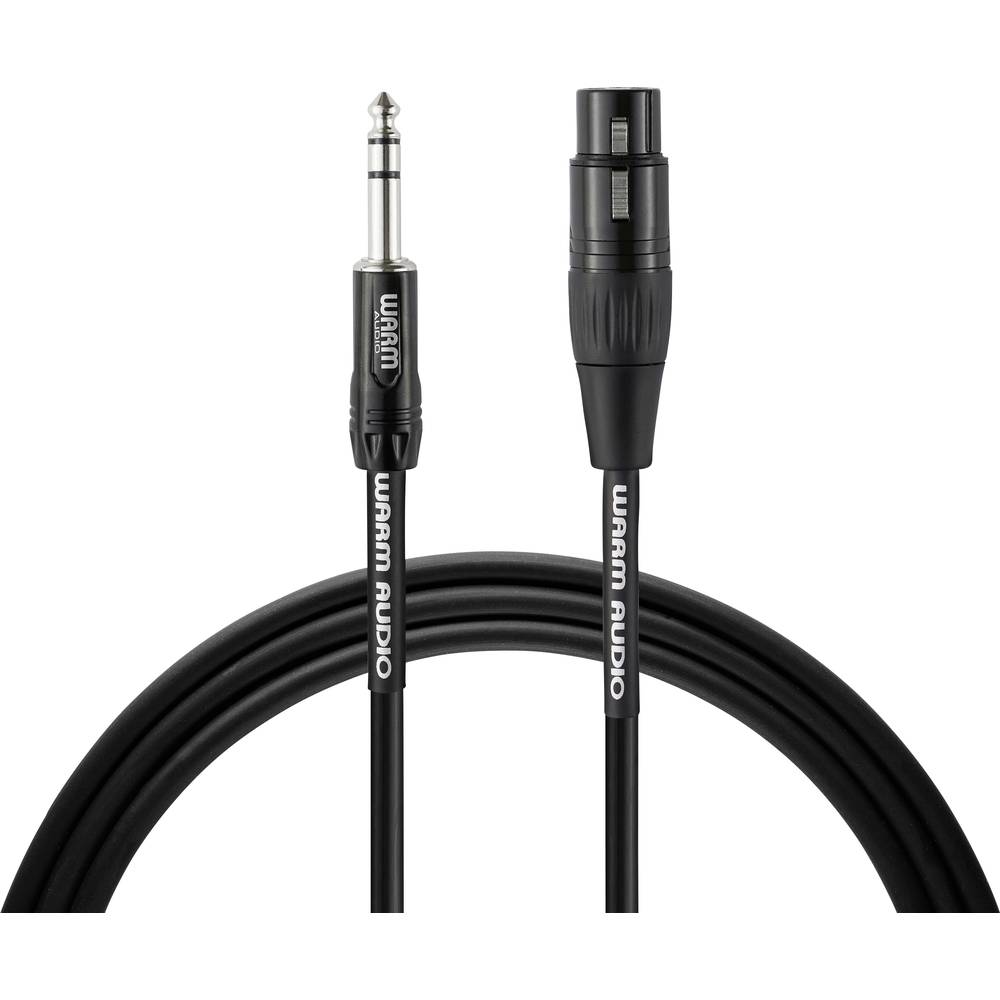Warm Audio Pro Series XLR Verbindingskabel [1x XLR-bus - 1x Jackplug male 6,3 mm] 0.90 m Zwart