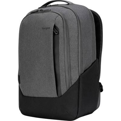 Grijze laptoptas met zwarte accenten en meerdere vakken. Geschikt voor het vervoeren van elektronica en toebehoren.