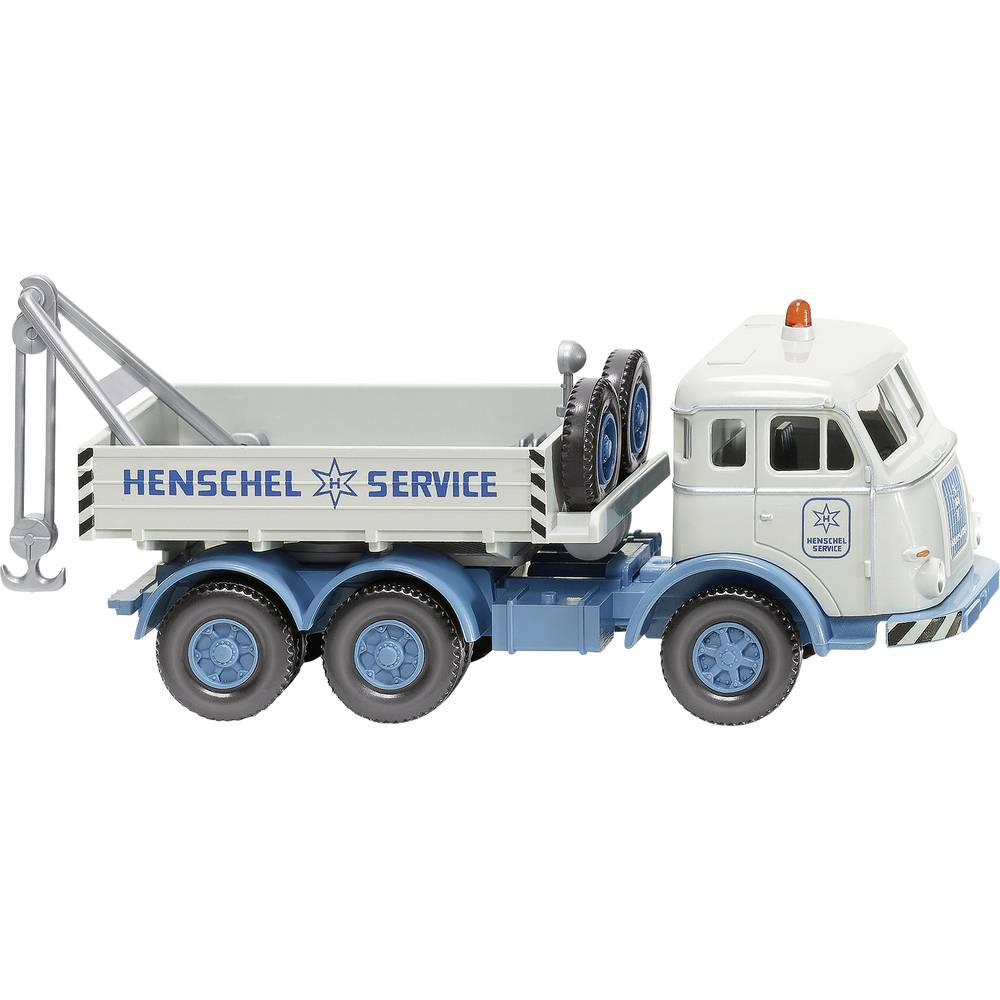 Wiking Miniatuurauto Sleepwagen Henschel Service 1:87 Wit/blauw