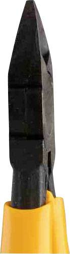 Tang met oranje handgreep, geschikt voor het knippen van draden en kabels.