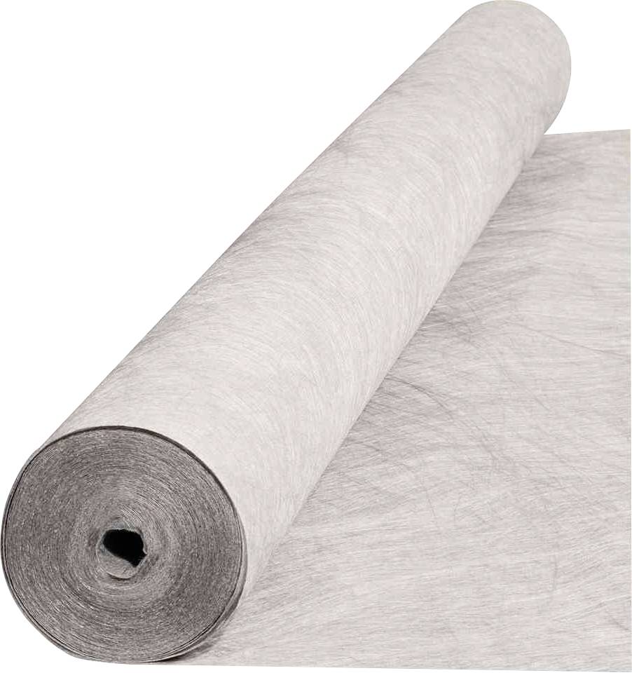 Een rol vliesstof wordt gedeeltelijk afgerold getoond, ideaal voor tuinwerkzaamheden of bouwprojecten, biedt stabiliteit en bescherming.