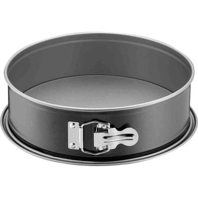 Ronde metalen springvorm met gesloten bodem, verwijderbare bodem, ideaal voor het bakken van taarten en gebak.