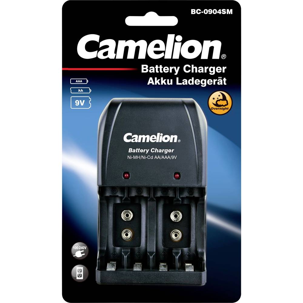 Camelion BC-904SM Batterijlader NiMH 9 V (blok), AAA (potlood), AA (penlite)