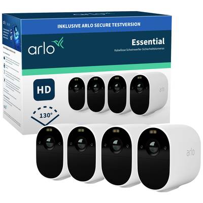 ARLO Essential Spotlight 4cam Kit VMC2430-100EUS IP-Bewakingscameraset WiFi  Met 4 camera's 1920 x 1080 Pixel  
