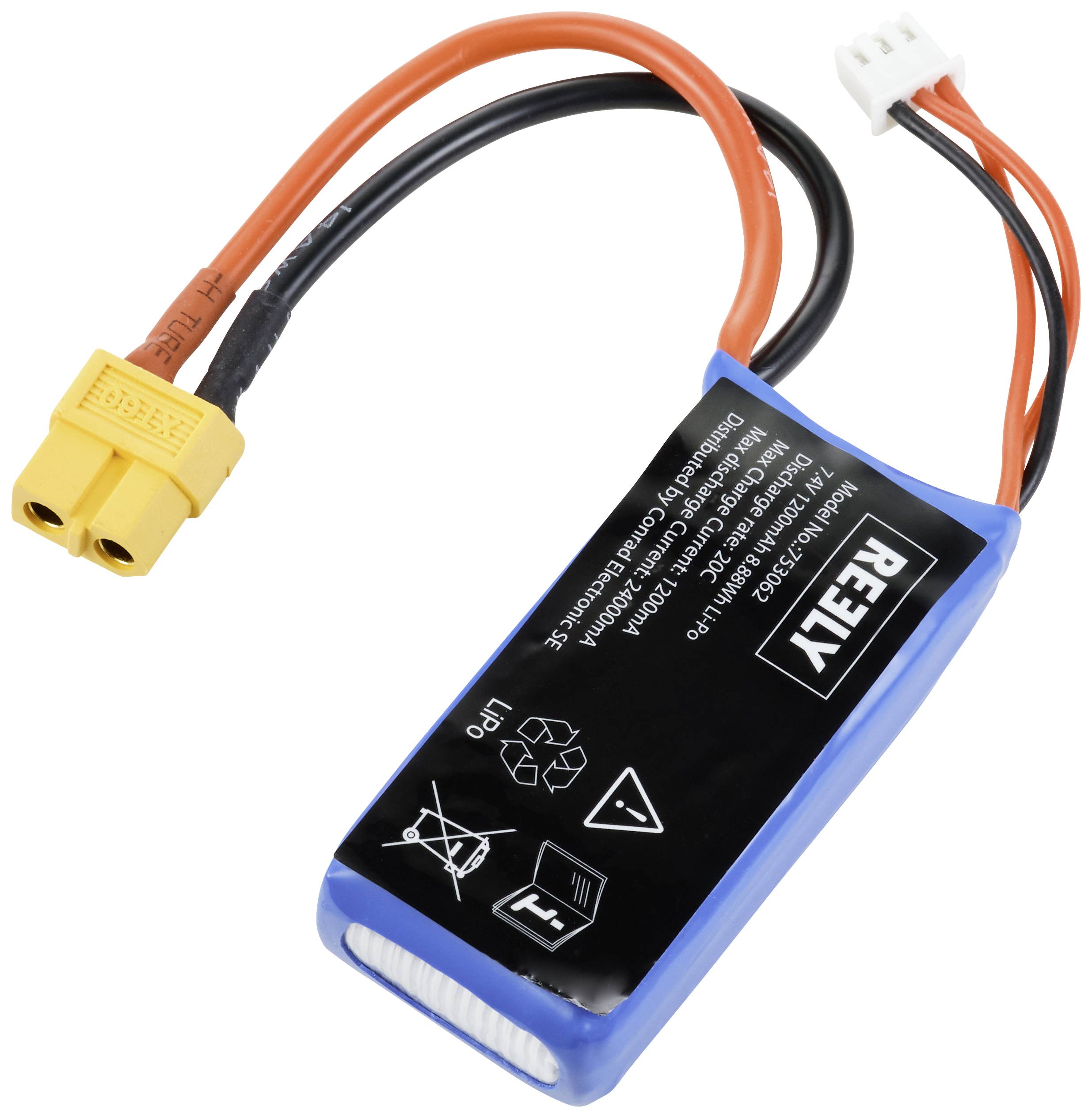 Reely Reserveonderdeel Accu Geschikt voor model: Zweefvliegtuig Mini Hawk (RE-7070583)-1