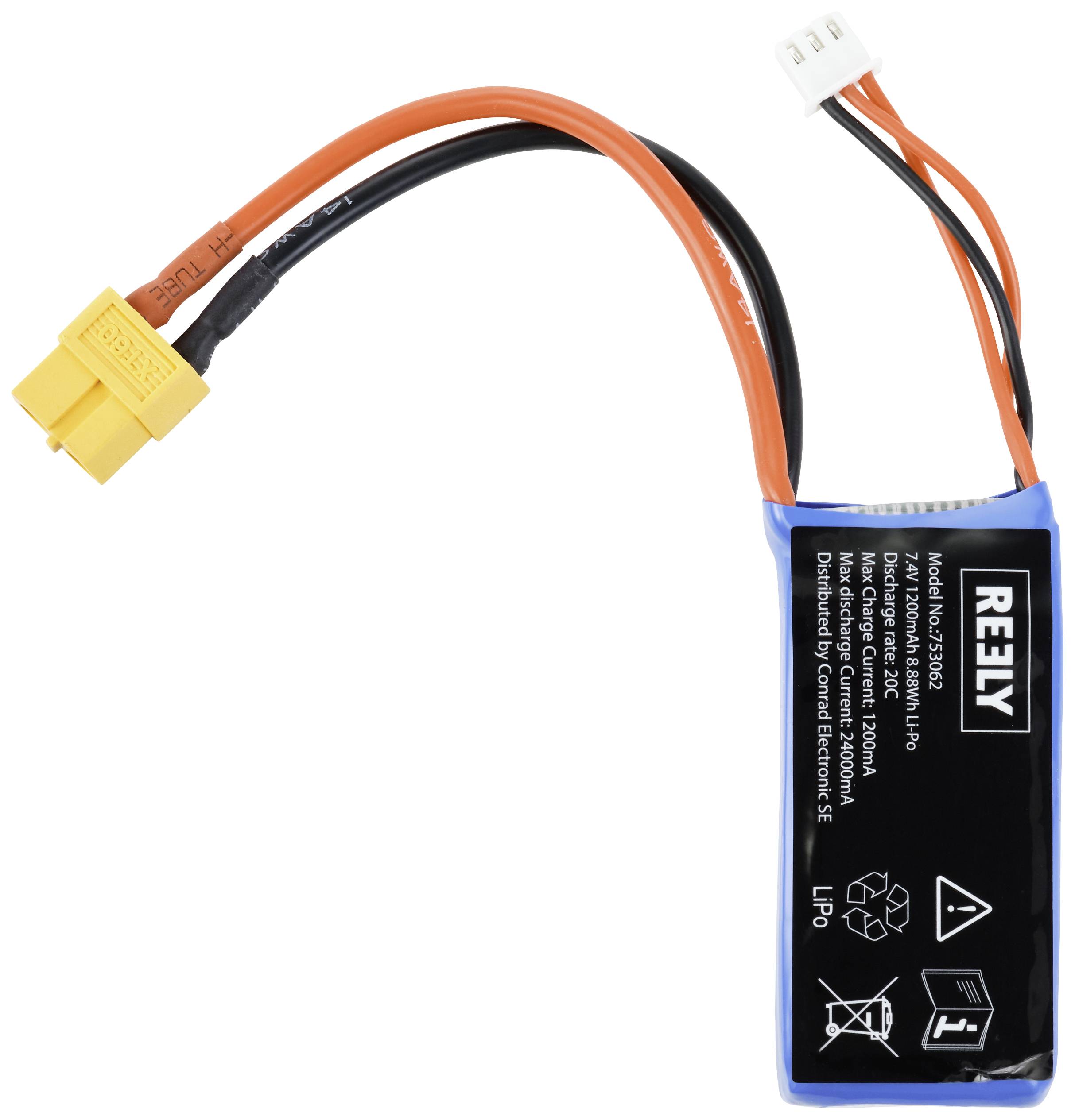 Reely Reserveonderdeel Accu Geschikt voor model: Zweefvliegtuig Mini Hawk (RE-7070583)-2