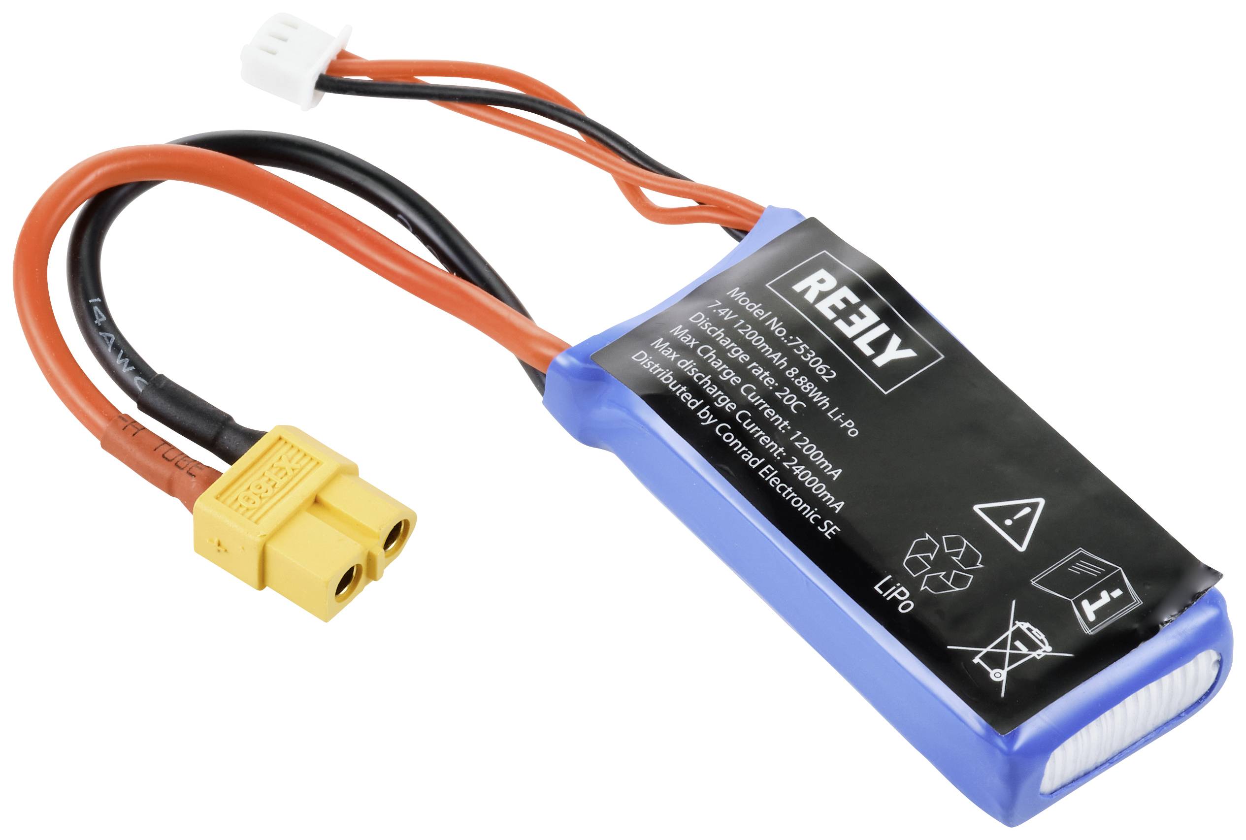 Reely Reserveonderdeel Accu Geschikt voor model: Zweefvliegtuig Mini Hawk (RE-7070583)-5