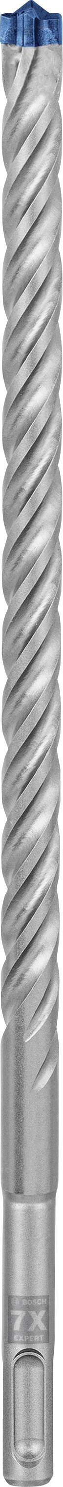 Cilindrische metalen boor met spiraalvormige groeven, geschikt voor nauwkeurig boren in materialen. Bovenaan voorzien van een blauwe dop.