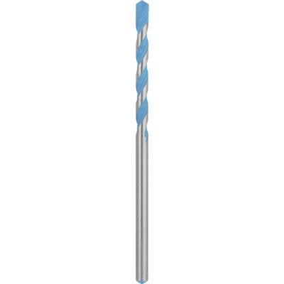 Een zilveren freesmachine met een blauwe spiraal langs de schacht, gebruikt voor metaalbewerking.